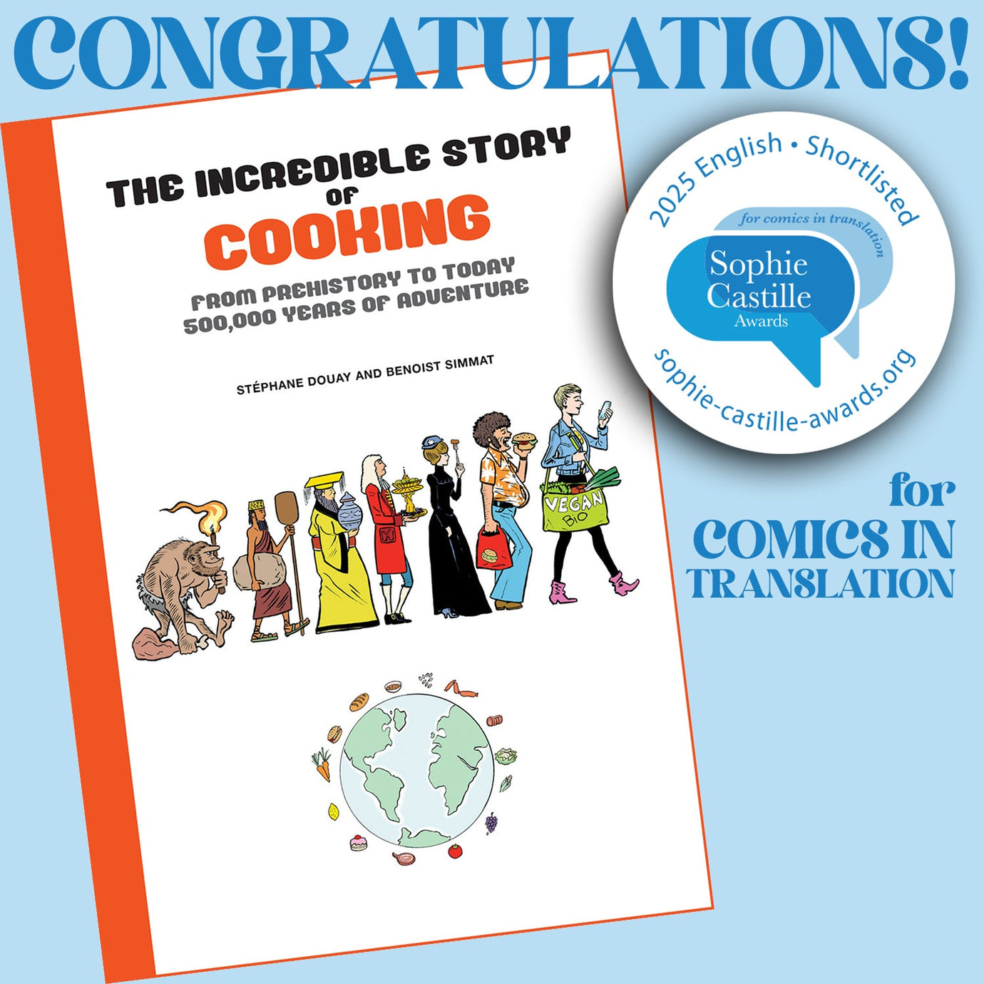 The Incredible Story of Cooking shortlisted for Sophie Castille Award!