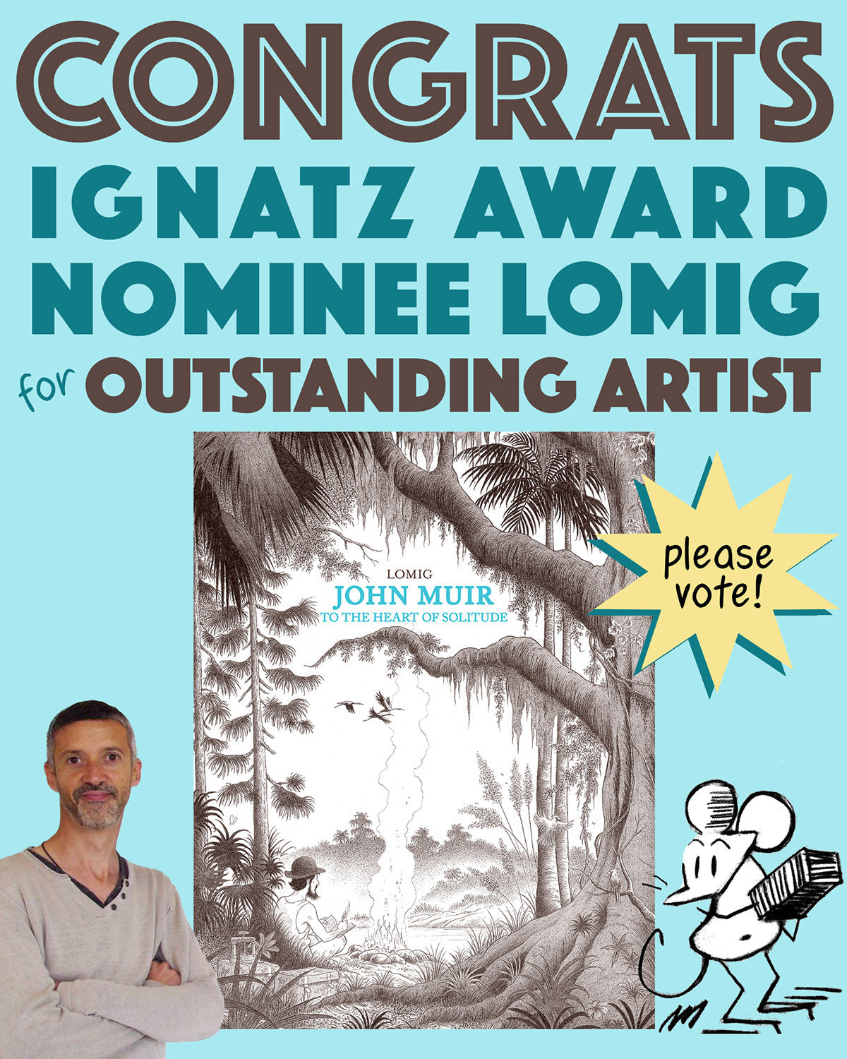 Lomig nominated for 'Outstanding Artist' Ignatz Award!
