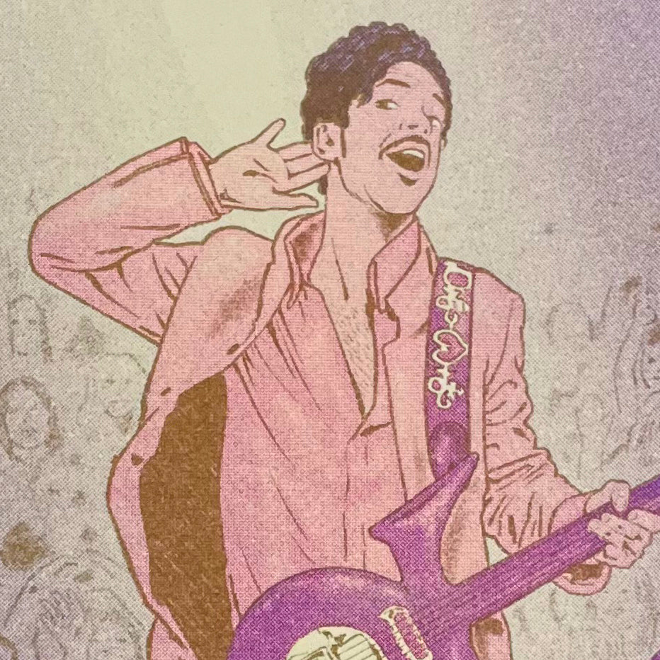 FREE risograph print with pre-order of PRINCE IN COMICS